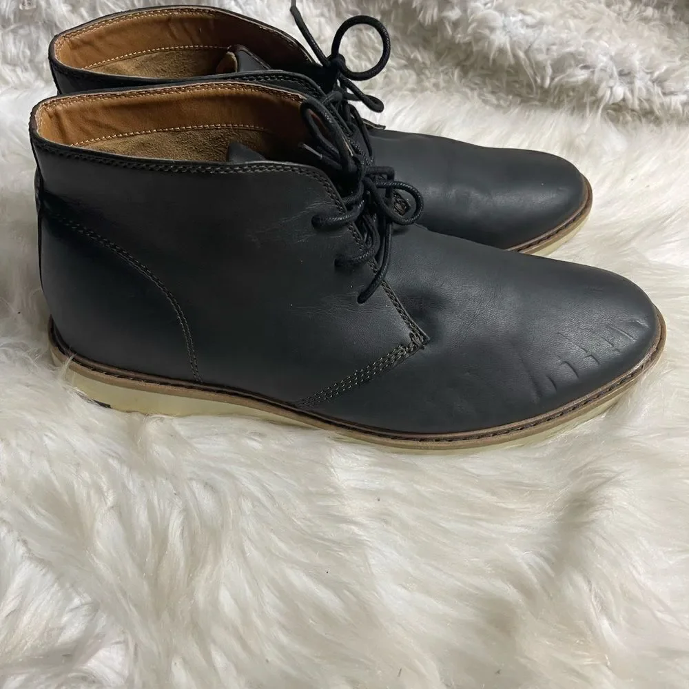 Aldo Men's Laird Boots Synthetic Black Lace Up Size 10 rubber soles.